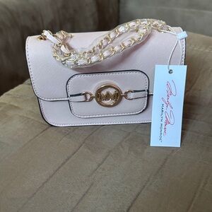 Marilyn Monroe Blush Mini Bag with Gold Accent